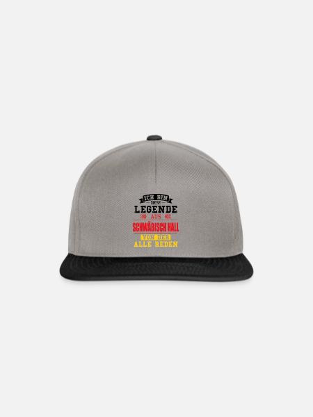 Stadt Schwäbisch Hall Deutschland Legende Spruch - Snapback Cap - Graphit/Schwarz