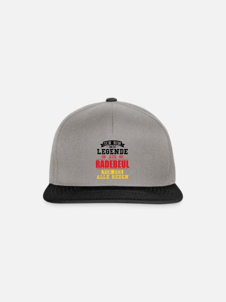Stadt Radebeul Deutschland Legende Spruch - Snapback Cap - Graphit/Schwarz