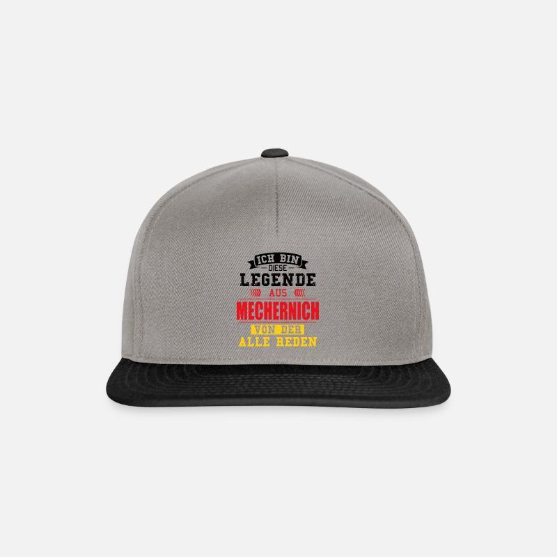 Stadt Mechernich Deutschland Legende Spruch - Snapback Cap - Graphit/Schwarz
