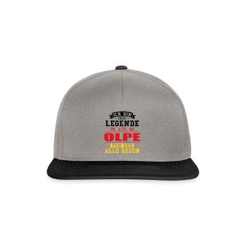 Stadt Olpe Deutschland Legende Spruch - Snapback Cap - Graphit/Schwarz - Vorne