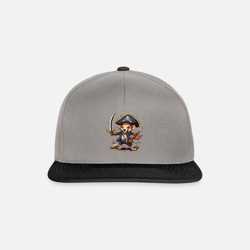 Mouse Rat Pirate - Snapback Cap - graphite/black