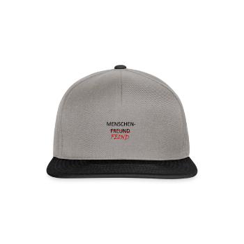 philanthrope ennemi drôle dictant philanthrope - Casquette snapback - gris graphite/noir - Devant