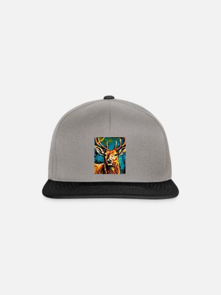 Hirsch Portrait - Snapback Cap - Graphit/Schwarz