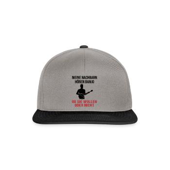 Sons de banjo - cadeau pour les voisins - Casquette snapback - gris graphite/noir - Devant