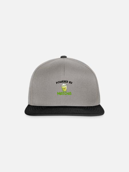 powered by matcha, matcha - Snapback Cap - Graphit/Schwarz