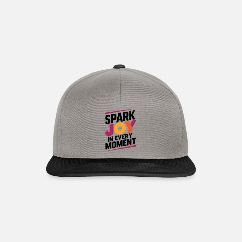 Spark Joy in Every Moment Art Print - Snapback Cap - graphite/black