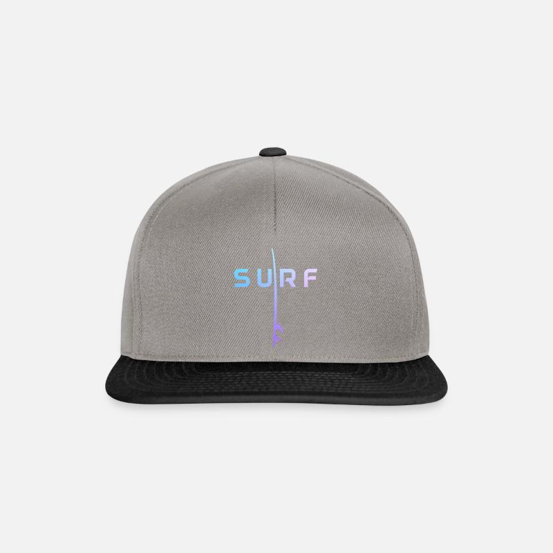 Surfer Vintage Surf Geschenk - Snapback Cap - Graphit/Schwarz