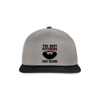 The best Pitchers have beards - Baseball Bearded - Snapback Cap - graphite/black - Front