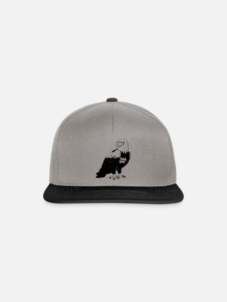 Geier mit Adlerkopf - Snapback Cap - Graphit/Schwarz