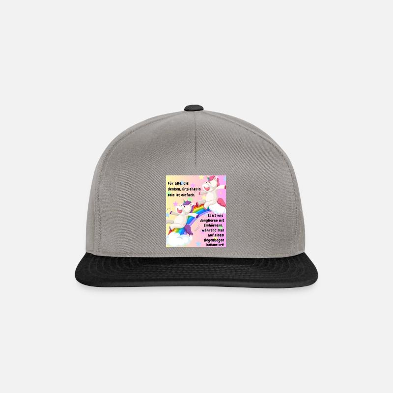 einhorn - Snapback Cap - Graphit/Schwarz