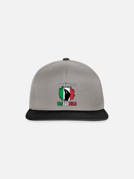 Italien Italiener Vaffanculo - Snapback Cap - Graphit/Schwarz