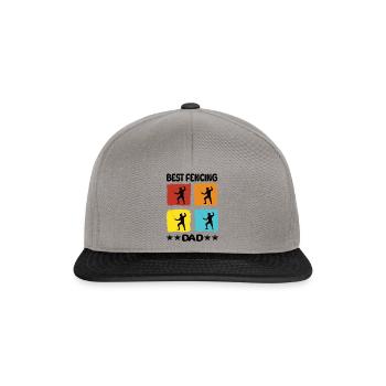 Best Fencing Dad - Snapback Cap - Graphit/Schwarz - Vorne