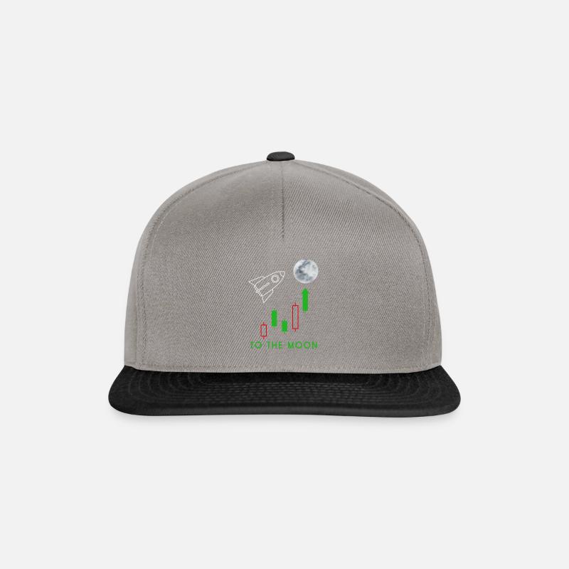 Candlesticks to the moon with rocket - Snapback Cap - Graphit/Schwarz