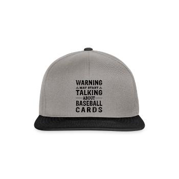 Parler de cartes de baseball - Cartes à collectionner - Casquette snapback - gris graphite/noir - Devant