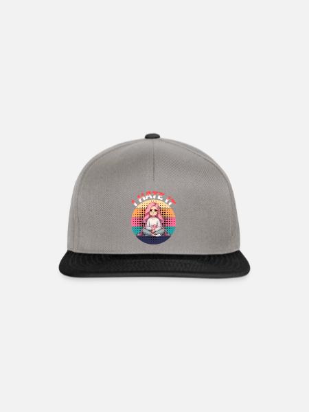 Periode Menstruation I Hate It - Snapback Cap - Graphit/Schwarz