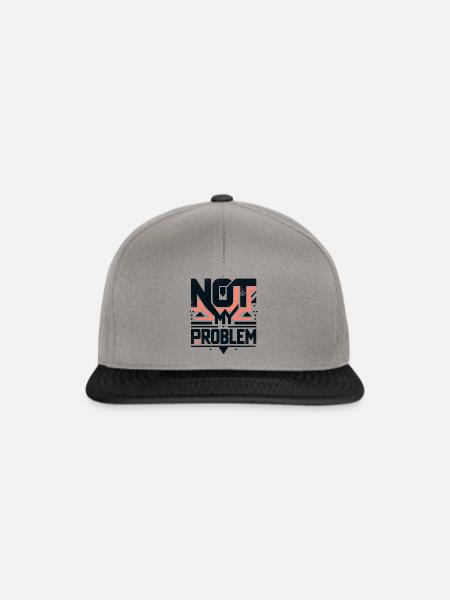 Not My Problem Statement Grafik - Snapback Cap - Graphit/Schwarz
