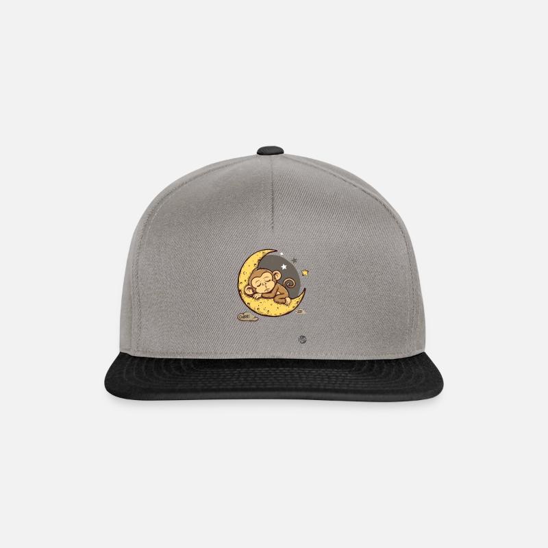 Little sleeping monkey with stars and moon - Snapback Cap - graphite/black