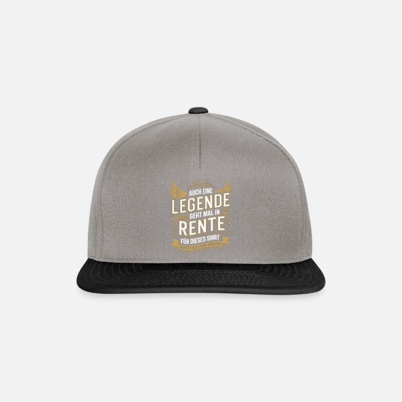 Auch Eine Legende Geht Mal In Rente - Snapback Cap - Graphit/Schwarz