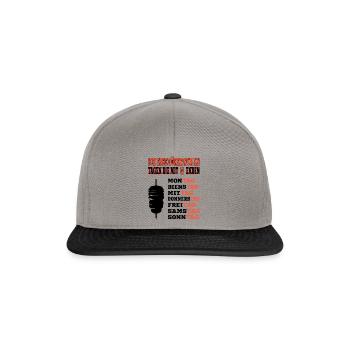 Ich esse Döner nur an Tagen die mit G enden - Snapback Cap - Graphit/Schwarz - Vorne