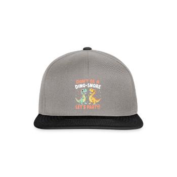 Dinosaur Party Decorations - Snapback Cap - Graphit/Schwarz - Vorne