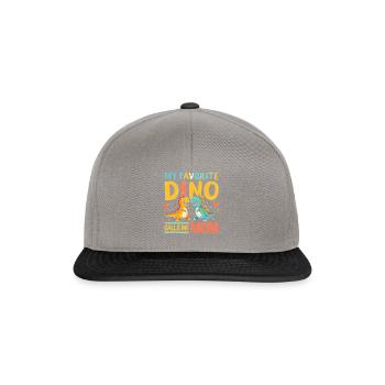 Dinosaur Party Decorations - Snapback Cap - Graphit/Schwarz - Vorne