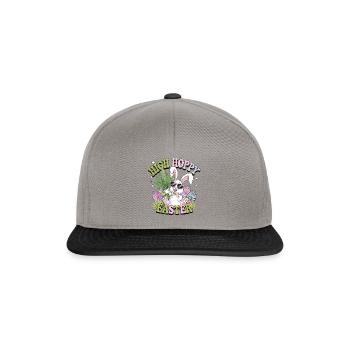 Funny Easter Bunny with Weed – High Hoppy Easter - Snapback Cap - graphite/black - Front