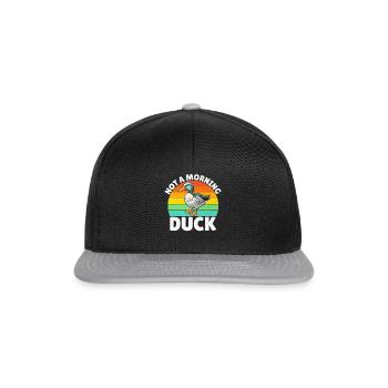 Cadeaux de canard pour les amateurs de canard - Casquette snapback - noir/gris - Devant