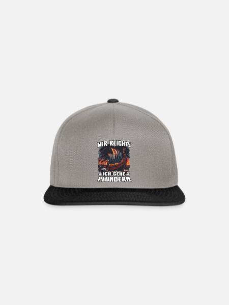Mir reicht's: Ich gehe plündern - Snapback Cap - Graphit/Schwarz