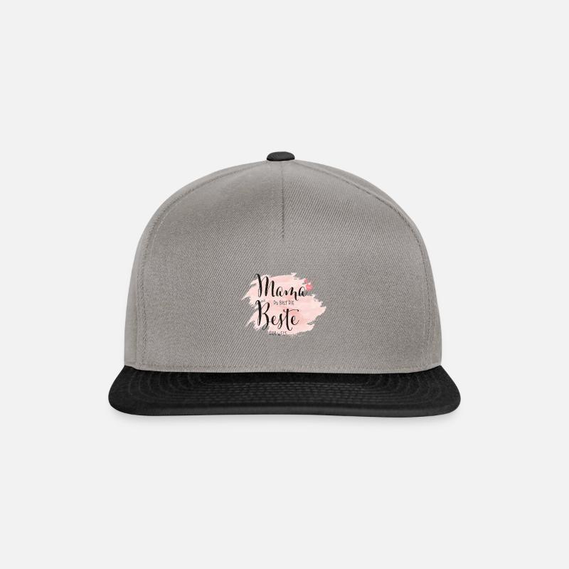 Mama du bist die Beste der Welt - Snapback Cap - Graphit/Schwarz