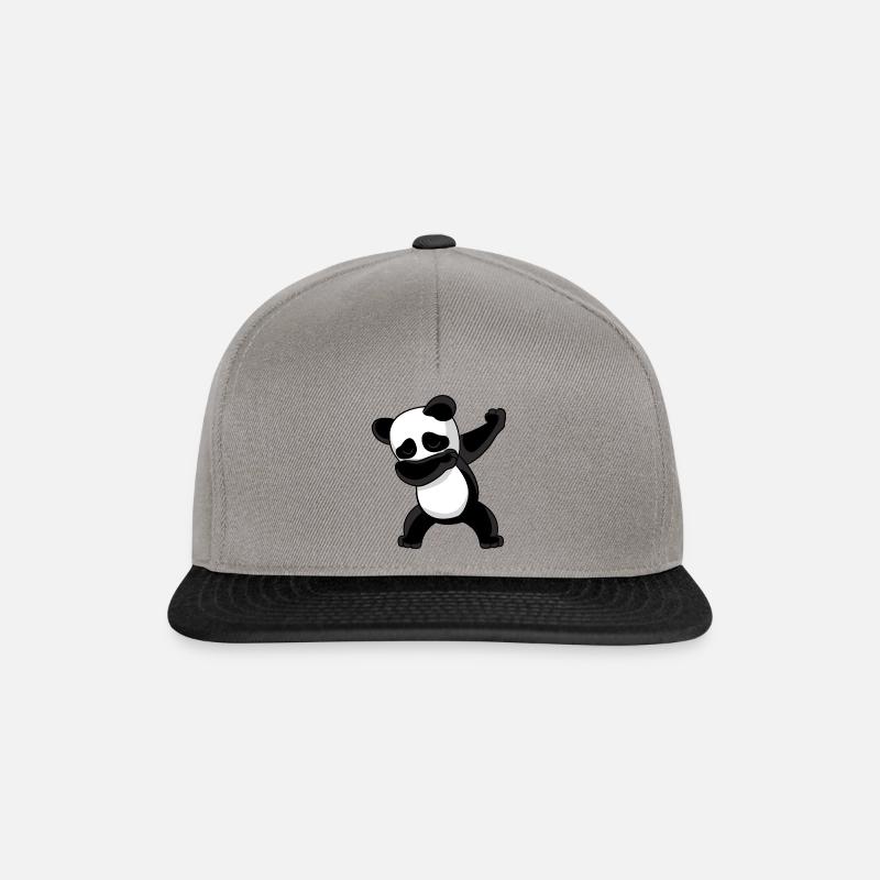 Dabbing Dab Panda - Casquette snapback - gris graphite/noir