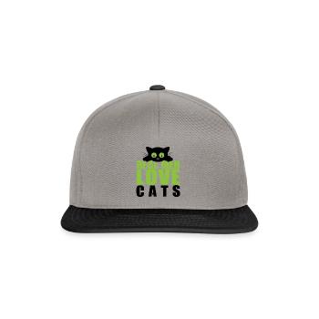 real men loves cats funny slogan for all catlover - Snapback Cap - graphite/black - Front