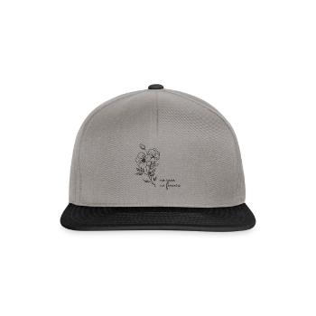 No Rain No Flowers - Snapback Cap - Graphit/Schwarz - Vorne