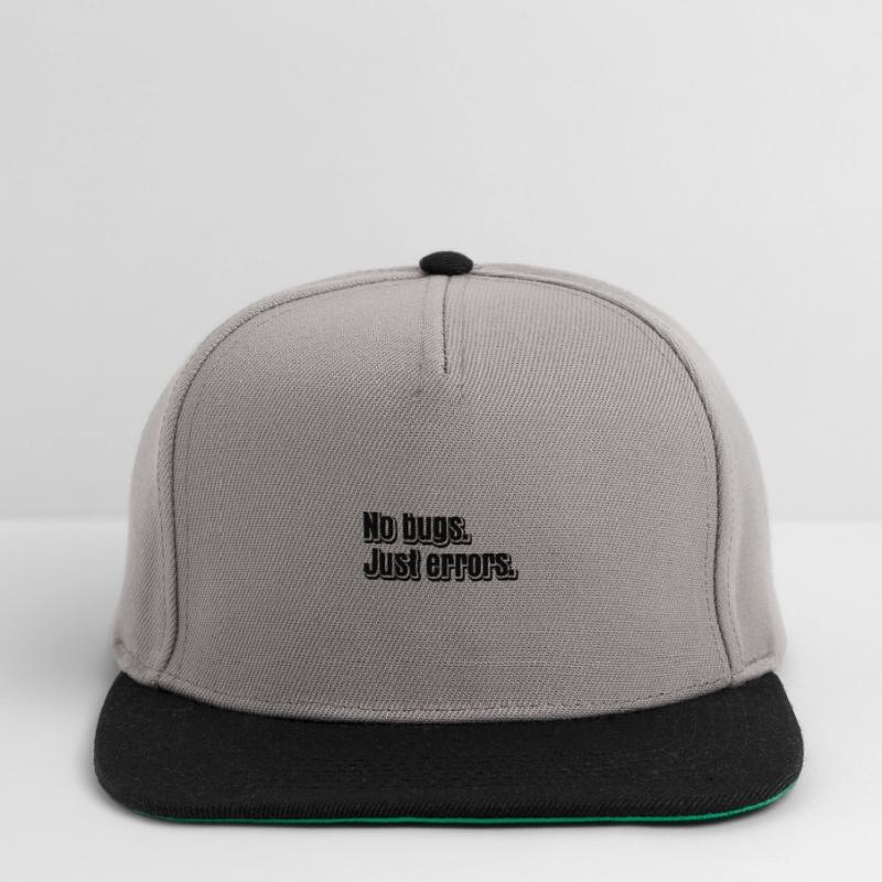 No Bugs Just Errors Coder Programmer Nerd Software Snapback Cap