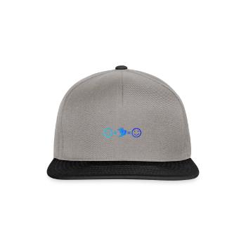 Radsport Mountainbiker Mountainbike Radfahrer - Snapback Cap - Graphit/Schwarz - Vorne