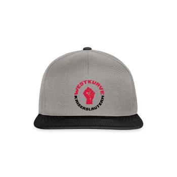 Westkurve Kaiserslautern - Snapback Cap - Graphit/Schwarz - Vorne