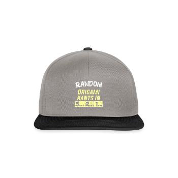 Random Origami rants in 3... 2... 1... - Snapback Cap - Graphit/Schwarz - Vorne