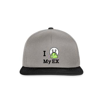 I hate my ex - Snapback Cap - graphite/black - Front