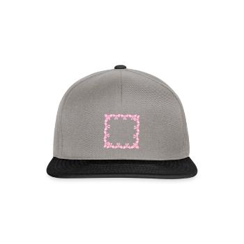 cadre carré boucle carrée rose - Casquette snapback - gris graphite/noir - Devant