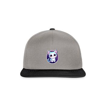 "Cosmic Kitty: Adorable flotador espacial" - Gorra Snapback - gris grafito/negro - delante