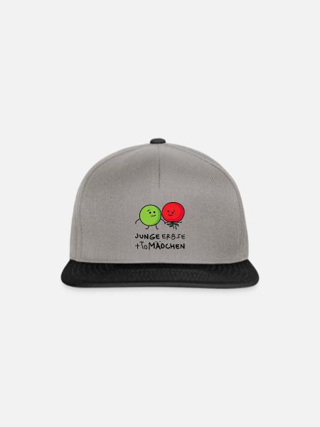 Junge und Mädchen Paar - Snapback Cap - Graphit/Schwarz