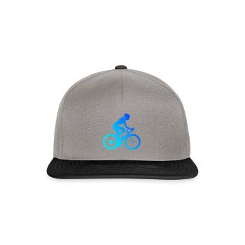 Velo Herren Radeln Bike Radfahrer Damen - Snapback Cap - Graphit/Schwarz - Vorne