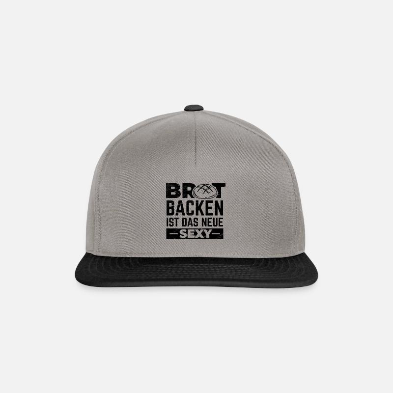 Bäcker | Brot Backen Hobby Bäckerin Küche Geschenk - Snapback Cap - Graphit/Schwarz