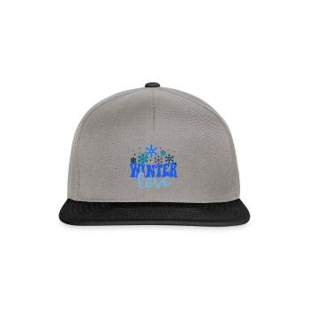 Winter Love Cozy Nature, faune, paysage enneigé - Casquette snapback - gris graphite/noir - Devant