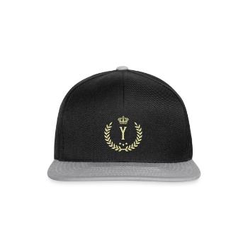 Y letter wreath - Snapback Cap - black/grey - Front