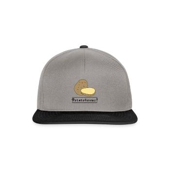 Légumes | Hobby Chef | Pommes de terre mignonnes | - Casquette snapback - gris graphite/noir - Devant