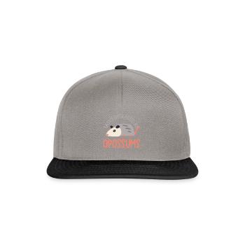 Ablenkt von Opossums Cute Opossum Wildlife - Snapback Cap - Graphit/Schwarz - Vorne
