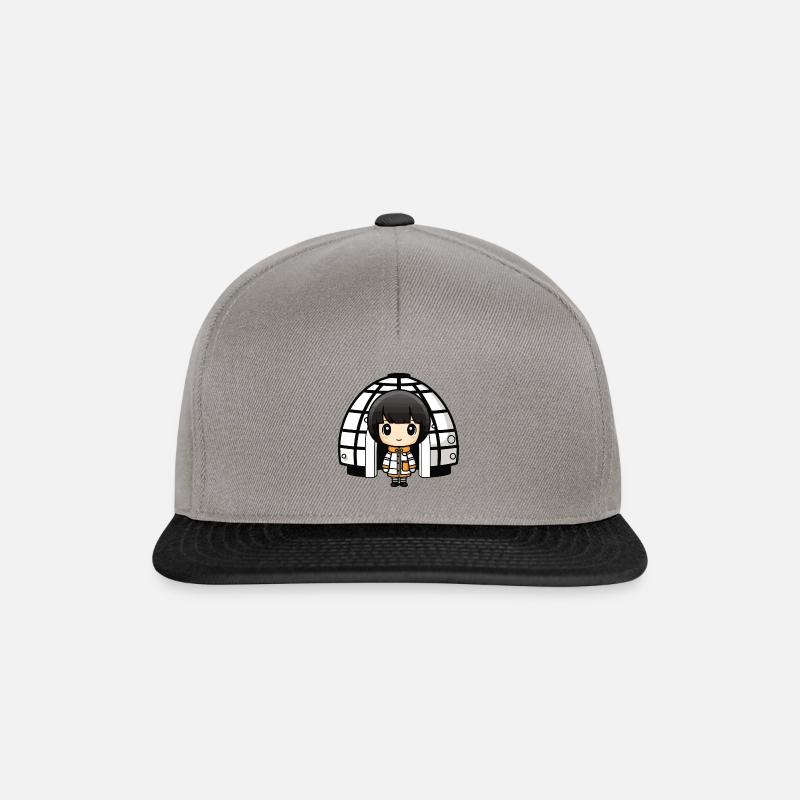 Winter Eskimo Igloo Comic - Snapback Cap - graphite/black