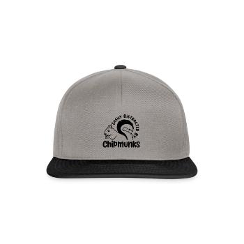 Distracted by Chipmunks Squirrel Forest Nature - Snapback Cap - graphite/black - Front