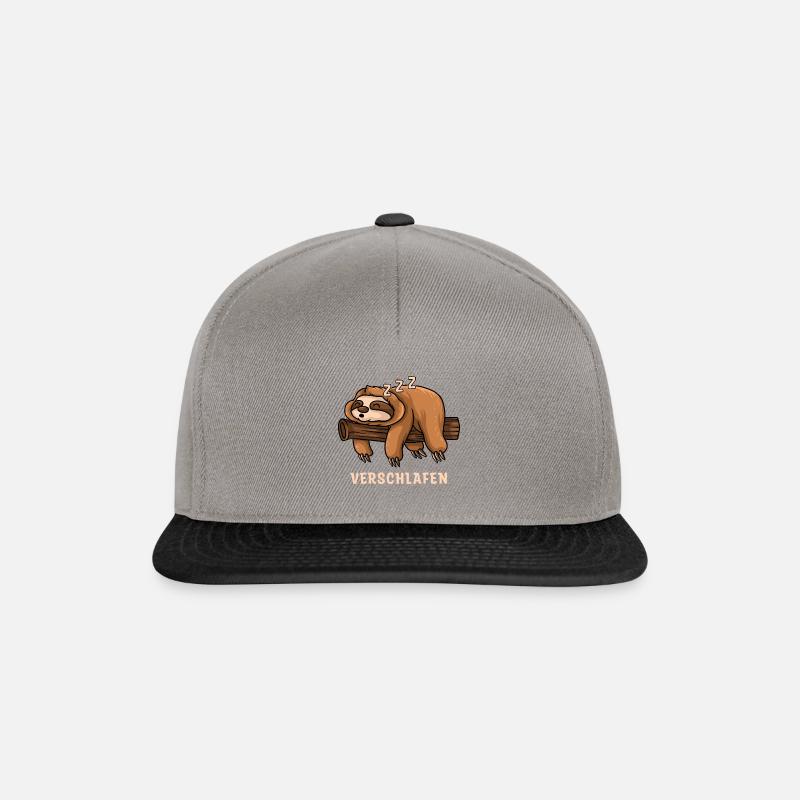 Verschlafen Faultier - Snapback Cap - Graphit/Schwarz