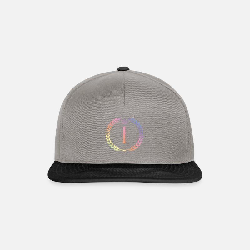 I Buchstabe Kranz - Snapback Cap - Graphit/Schwarz